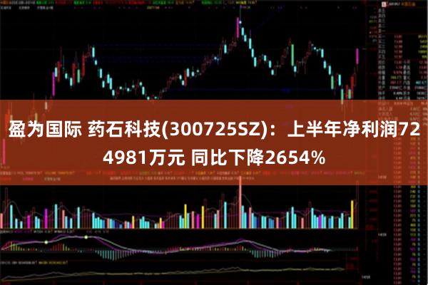 盈为国际 药石科技(300725SZ)：上半年净利润724981万元 同比下降2654%